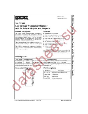 74LCX652MSAX datasheet  